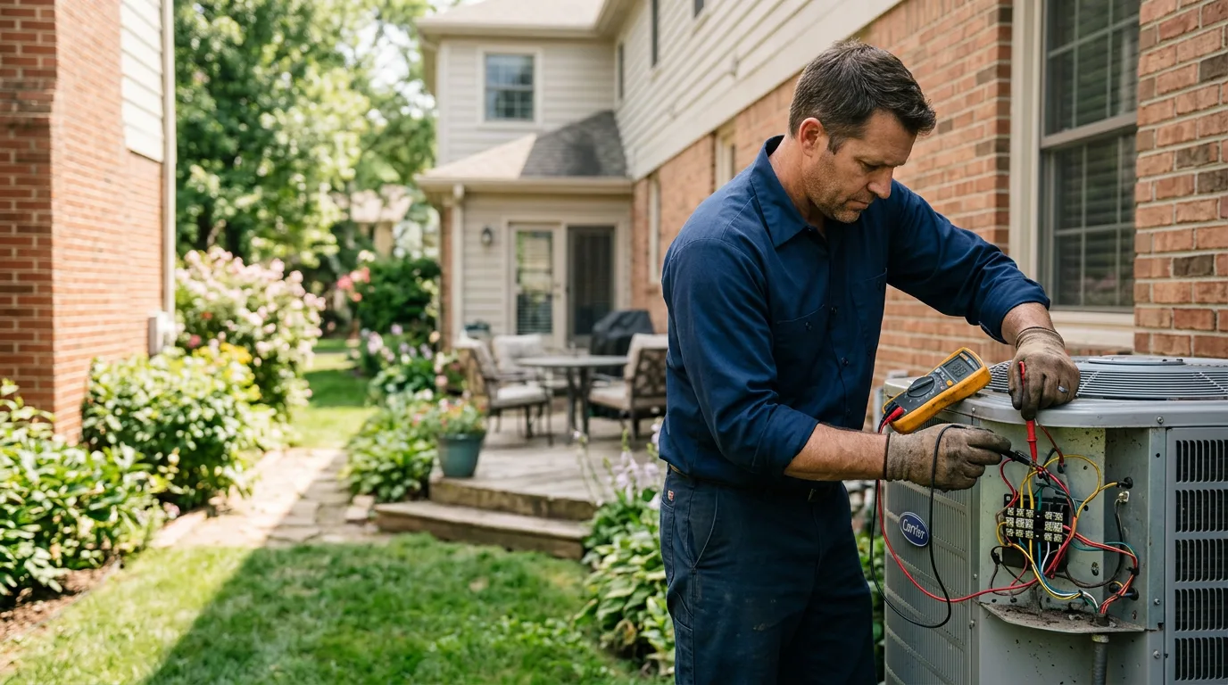 HVAC technician working near Wilmington, VT